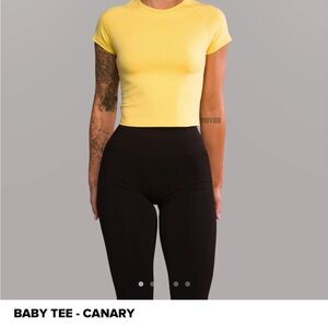 Alphalete Baby Tee - Canary